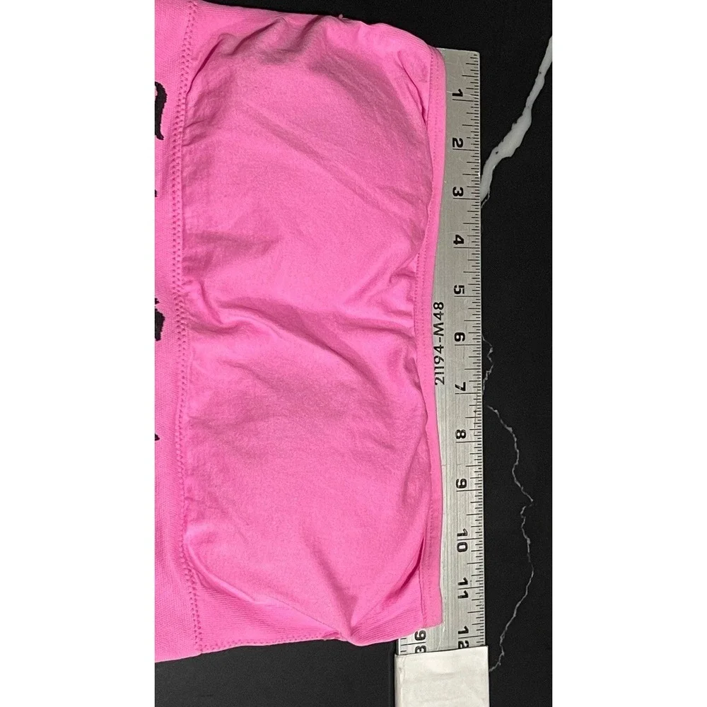 Juicy Couture Pink Intimates Padded Bandeau Tube Top Bralette Gothic Logo Large